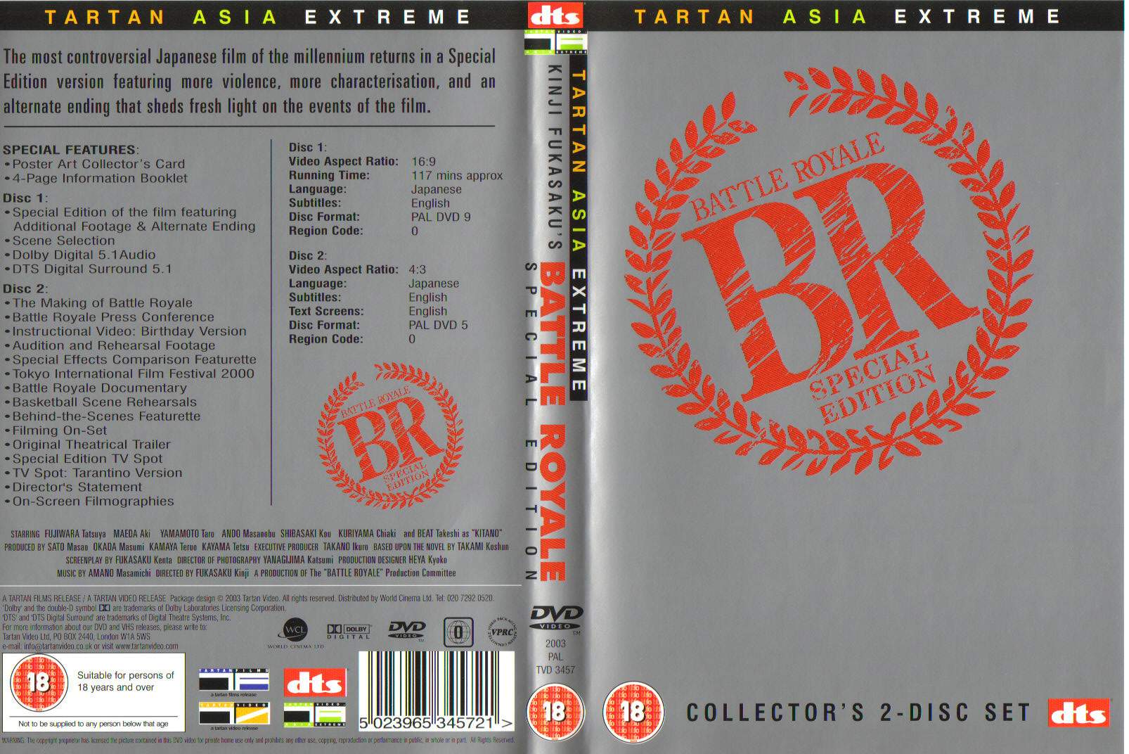 Battle Royale (Tartan) Cover Scan